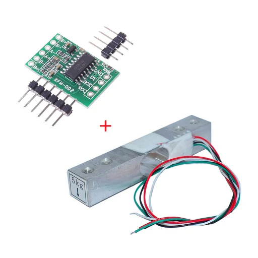 SENSOR DE PESO 5KG +MÓDULO 24 BIT A/D CONVERTIDOR HX711 - Imagen 3